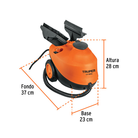 Limpiador a vapor, 1800W, Truper | LV-1800 | 103206