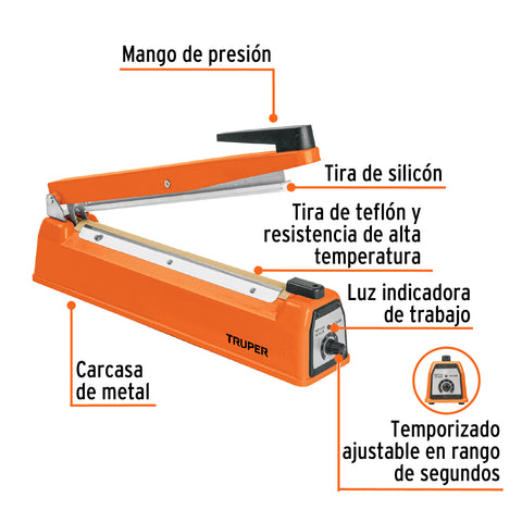 Selladora térmica 30 cm, 400 W, Truper | SETE-30 | 103220