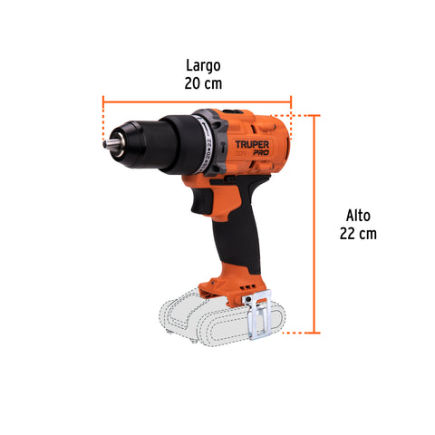 Rotomartillo 1/2', 20V, sin accesorios, TRUPER PRO | ROTI-20AS | 103248