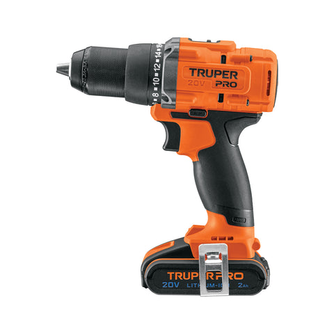 Taladro 1/2', 20V, 1 batería 2Ah, TRUPER PRO | TALI-20A2 | 103249