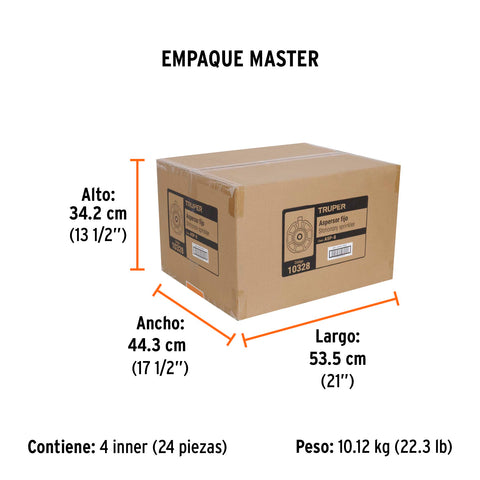 Aspersor base metálica, con 8 funciones, TRUPER | ASP-8 | 10328
