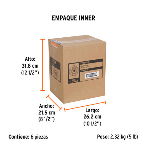 Aspersor base metálica, con 8 funciones, TRUPER | ASP-8 | 10328