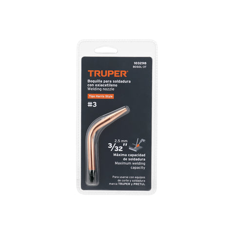 Boquilla #3 para soldar con acetileno, TRUPER | BOSOL-3T | 103298