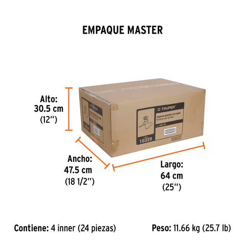 Aspersor base metálica, con aspas de aluminio, TRUPER | ASP-50 | 10329