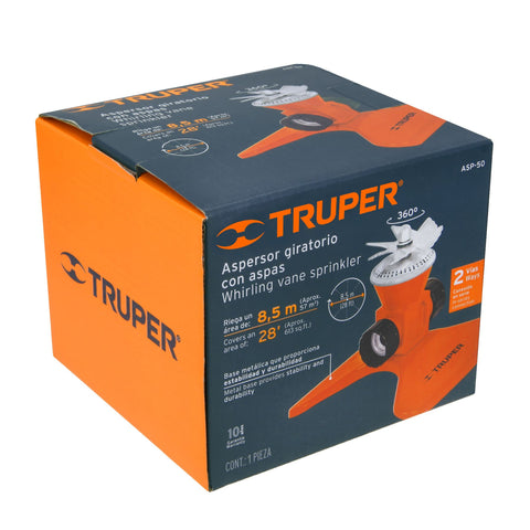 Aspersor base metálica, con aspas de aluminio, TRUPER | ASP-50 | 10329