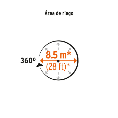 Aspersor base metálica, con aspas de aluminio, TRUPER | ASP-50 | 10329