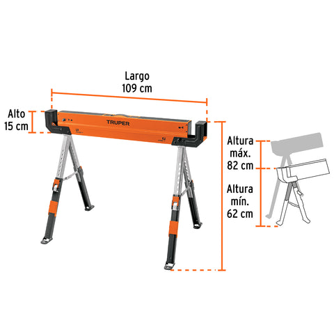 Burro/Mesa de trabajo, multiusos, Truper | MT-590 | 103301
