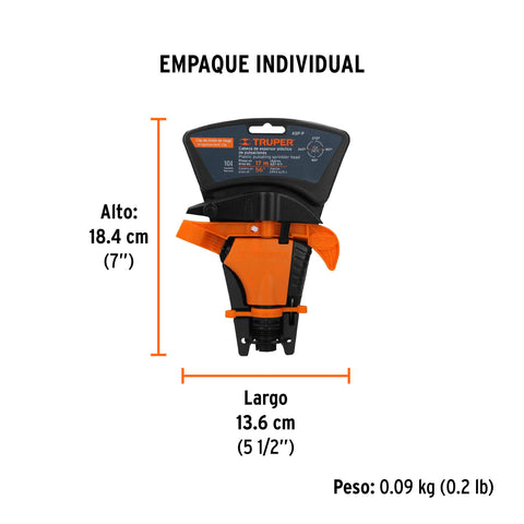 Aspersor plástico cabeza sola, TRUPER | ASP-P | 10333