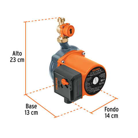 Bomba presurizadora 1/6 HP, con sensor regulable, TRUPER | PRE-1/6R | 103355