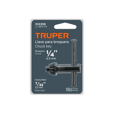 Llave para broquero de 1/4', TRUPER | LL-BRO-1/4 | 103358