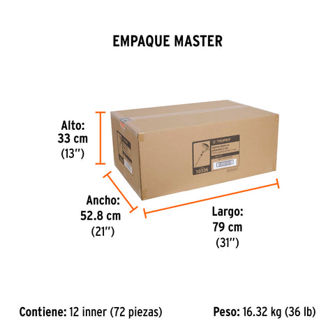 Aspersor plástico 11', una vía, estaca metálica, TRUPER | ASP-P11 | 10336