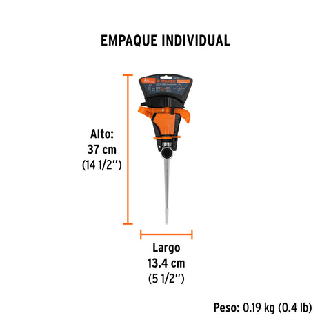 Aspersor plástico 11', dos vías, estaca metalica, TRUPER | ASP-P11X | 10339