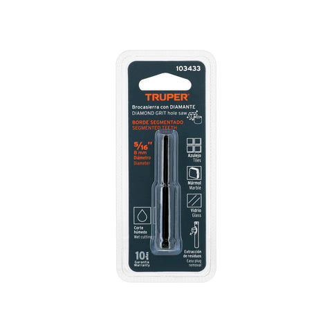 Broca diamantada 5/16' (8 mm), TRUPER | BD-8 | 103433