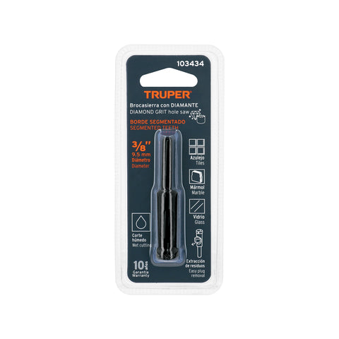 Broca diamantada 3/8' (10 mm), TRUPER | BD-10 | 103434