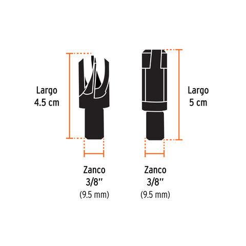 Juego de 8 brocas clavacote para madera, TRUPER | JBC-8 | 103437