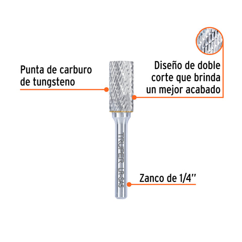 Lima rotativa punta cilindro, 13 mm, TRUPER | LR-SA5 | 103478