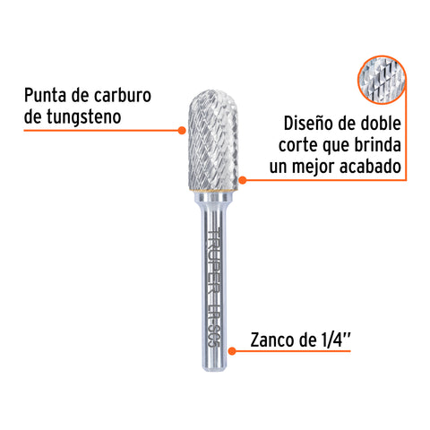 Lima rotativa punta cilindro redonda, 13 mm, TRUPER | LR-SC5 | 103480