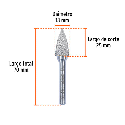 Lima rotativa punta árbol, 13 mm, TRUPER | LR-SG5 | 103484