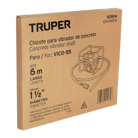 Chicote 6 m para Vibrador de concreto, Truper | CH-VICO-6 | 103504