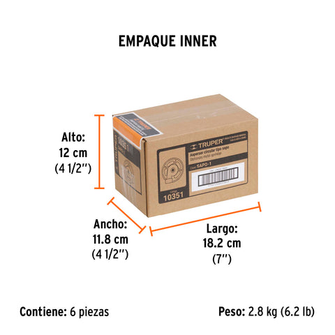 Aspersor base metálica, tipo sapo de chorro fino, TRUPER | SAPO-1 | 10351