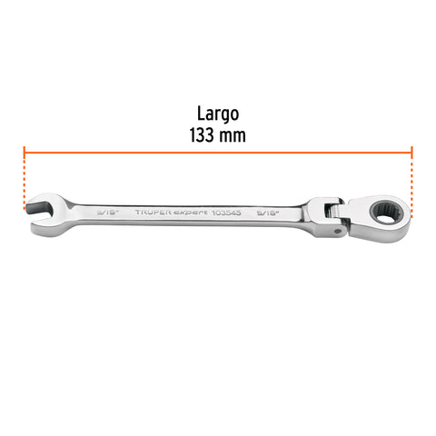 Llave combinada con matraca 5/16' flexible, Expert | LL-2010XF | 103545