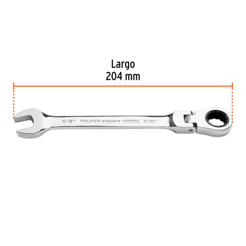 Llave combinada con matraca 5/8' flexible, Expert | LL-2020XF | 103550