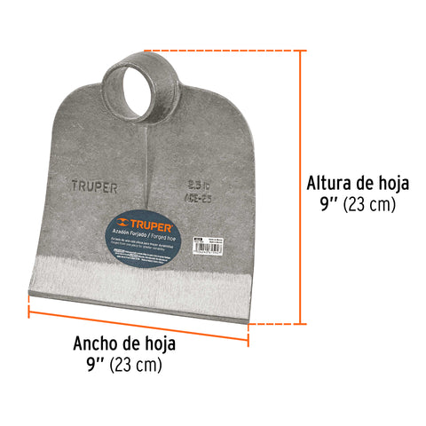 Azadón Centroamericano 2.5 lb, sin mango, TRUPER | ACE-25 | 10361