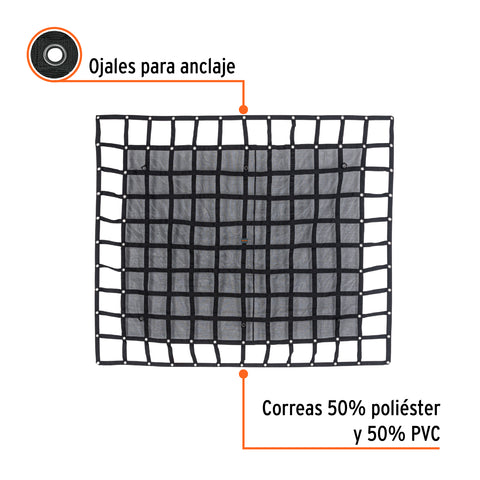 Red de carga 2.44 m x 2.05 m para camioneta, 3.5 Ton,Truper | RED-C24 | 103630
