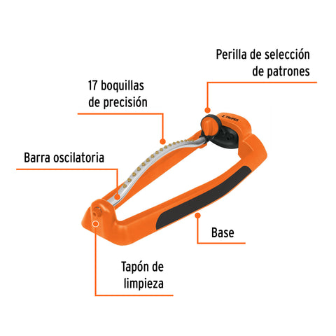 Aspersor oscilatorio, metal-plástico, TRUPER | OSCI-17 | 10363