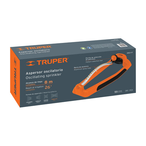 Aspersor oscilatorio, metal-plástico, TRUPER | OSCI-17 | 10363