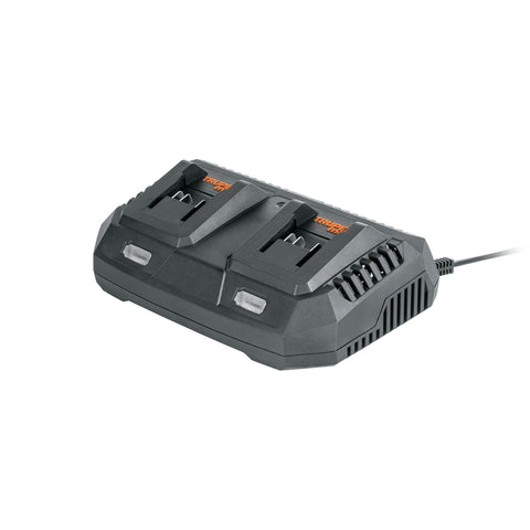Cargador dual de baterías 20V, enchufe tipo C, TRUPER MAX | MAX-CA2-2 | 103664