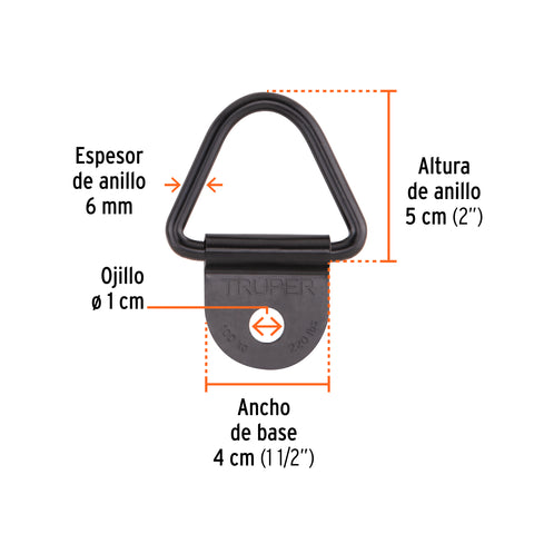 Blister con 10 anclajes para redes de carga de 3.5 ton. | ANC-35 | 103697
