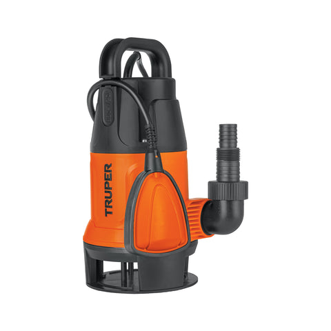 Bomba sumergible plástica, 1/2 HP para agua sucia, TRUPER | BOS-1/2SP | 103733