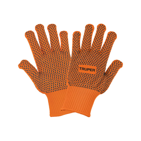 Guantes de algodón con puntos de PVC en palma y dorso,TRUPER | GU-445 | 103925
