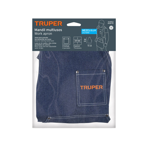 Mandil multiusos, de mezclilla, TRUPER | MAM-93 | 103953