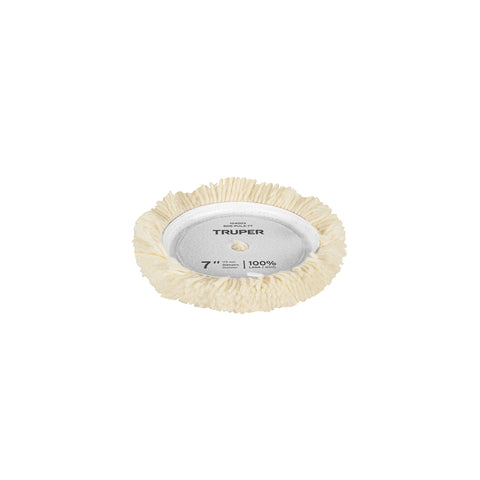 Borla p/pulir de lana trenzada de 7' hook and loop, TRUPER | BOR-PULA-7T | 104003