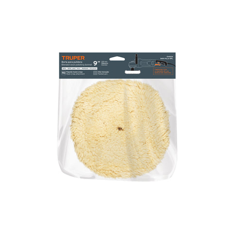 Borla p/pulir 50% lana/50% poliéster de 9' hook and loop | BOR-PULA-9PL | 104004