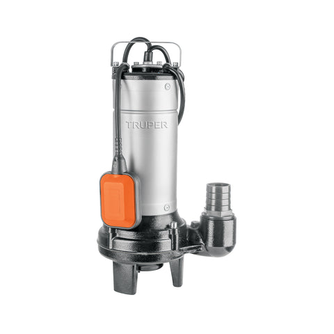Bomba sumergible acero inox./hierro, a.sucia,1-1/2HP, TRUPER | BOS-1-1/2SI | 104078