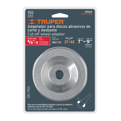 Adaptador para discos abrasivos 7' a 9', tipo 42, 5/8-11 | ADT27-5/8 | 10542