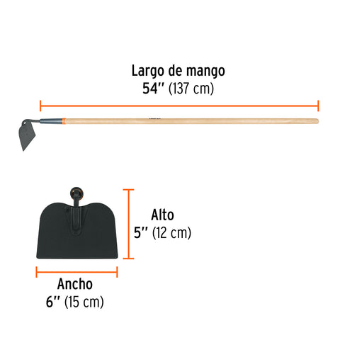 Azadón jardinero Classic, mango de madera 54', TRUPER | ATJ | 10553