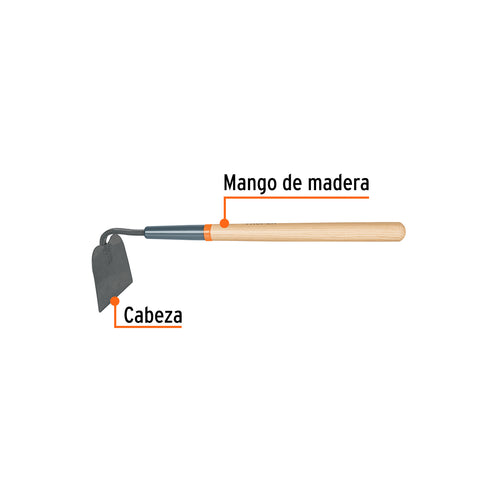 Azadón tomatero, mango corto de madera 18', TRUPER | ATJ-C | 10562