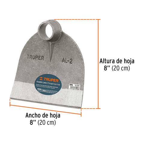 Azadón Lane No. 2 de 2.0 lb, sin mango, TRUPER | AL-2 | 10606