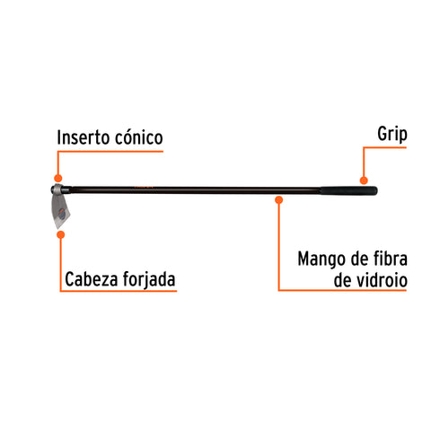 Azadón Lane No. 0 de 1.6 lb, mango de fibra 54', TRUPER | AL-0M | 10612