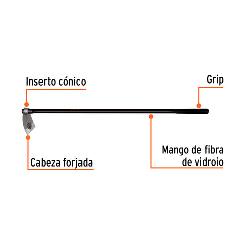 Azadón Lane No. 1 de 1.8 lb, mango de fibra 54', TRUPER | AL-1M | 10615