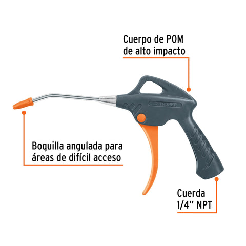 Pistola plástica para sopletear, cuerpo de POM, TRUPER | PISO-358 | 10648