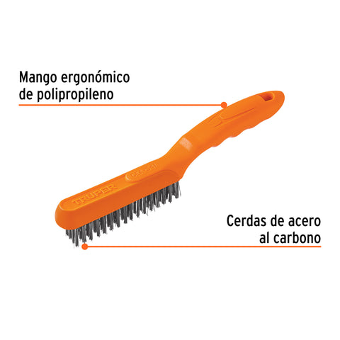 Cepillo de alambre 64 pinceles de acero inoxidable, Truper | CEA-54I | 10656