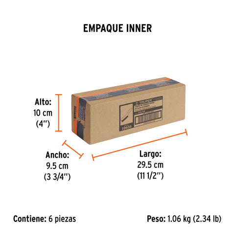 Cepillo de alambre 64 pinceles de acero inoxidable, Truper | CEA-54I | 10656