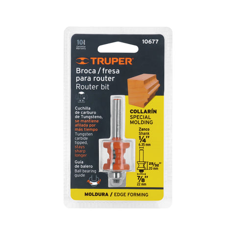 Broca para router, collarin, 7/8' con balero, Truper | BROU-CO-7/8X | 10677