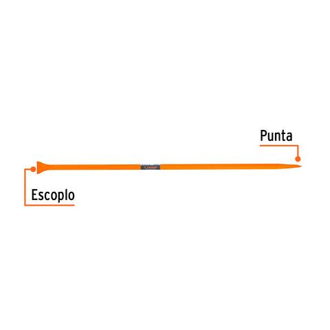 Barreta de punta de 7/8' x 125 cm, escoplo 60 mm, Truper | BAP-125 | 10753