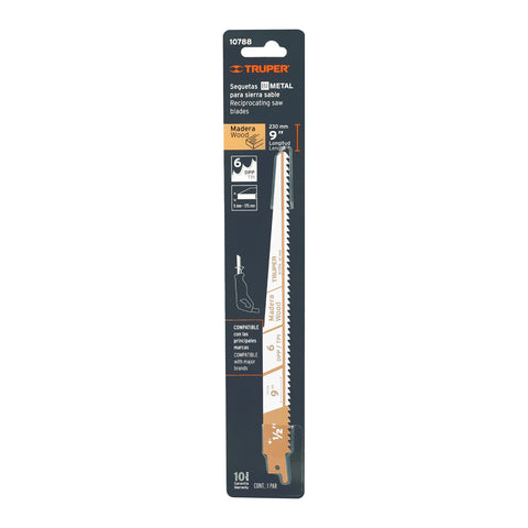 Blíster con 2 seguetas sierra sable 9' 6 DPP para madera | SE-96M | 10788